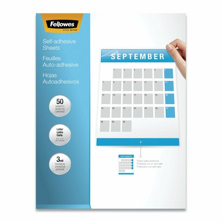 Fellowes Self-Laminating Sheet, 3mil, 12x9 1/4, PK50 FEL5221502